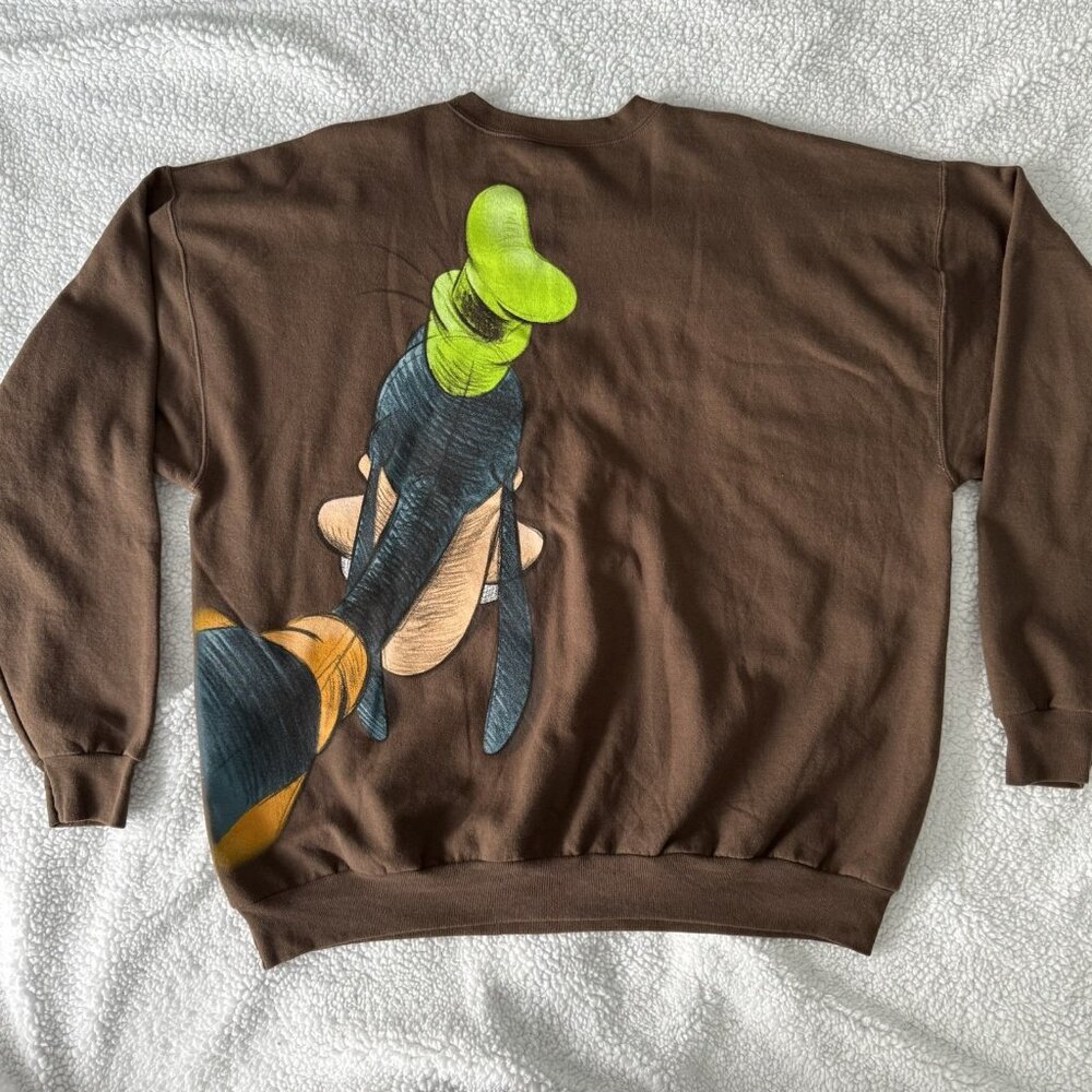 Disneyland Resort Walt Disney World 2XL Goofy Sweatshirt Hanes Brown HTF - Picture 8 of 12